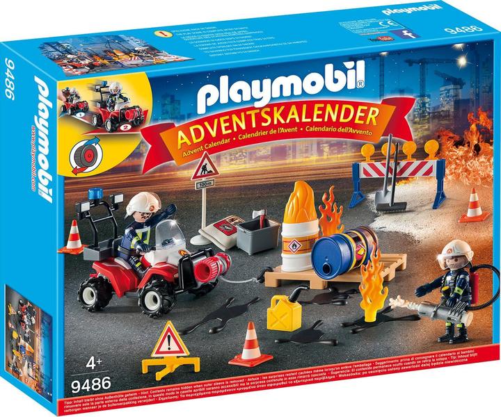 Playmobil Déploiement des pompiers sur le site de construction (9486)