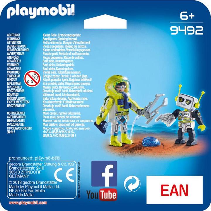 Image du produit Playmobil Duo spationaute et robot (9492)