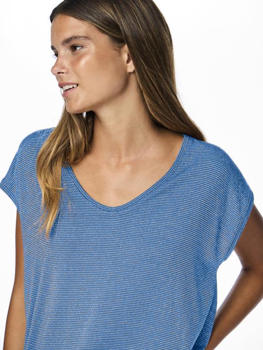 Actual product image Pieces Pcbillo Tee Lurex Stripes Noos Bc (XL)