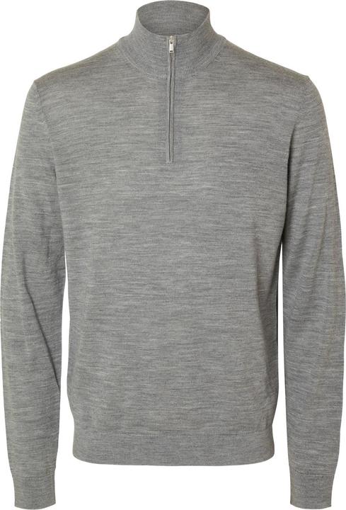 Selected Homme Slhtray Ls Knit Merino Half Zip Noos