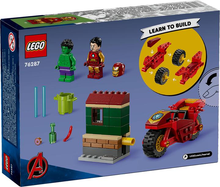 Actual product image LEGO Iron Man with bike and the Hulk (76287, LEGO Marvel)