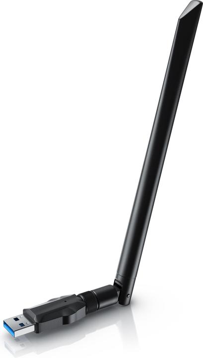 Image du produit Aplic Clé WLAN, adaptateur WIFI 1200MBit/s, 2,4Ghz + 5Ghz Dual Band, antenne externe 5 dBi, dongle USB 3.2 (USB-C 3.2 Gen 1)
