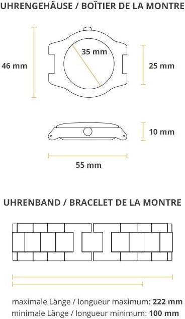 Produktbild Bambuu Holzuhr (Analoguhr, 46 mm)
