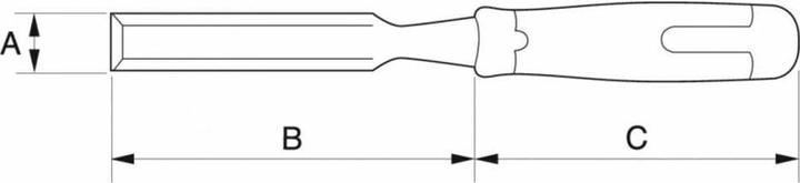 Actual product image Bahco Chisel with wooden handle, 10 mm (10 mm)