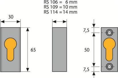 Produktbild Abus Schutzrosette für Metalltüren 10mm weiss (Türschildgarnitur)