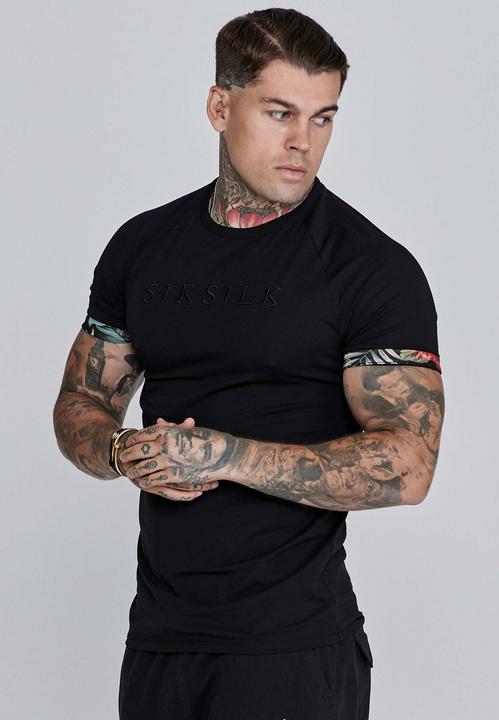Siksilk T-Shirt Rolls Sleeve T-Shirt
