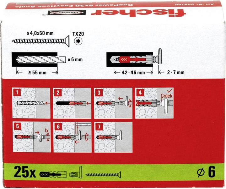 Produktbild Fischer EasyHook Angle 6 DuoPower (25 Stk.)