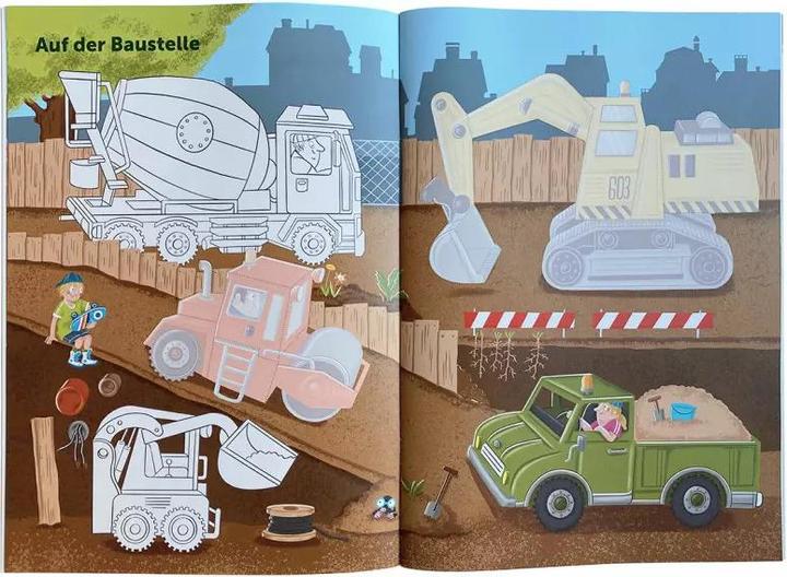 Produktbild Mein bunter Puzzle-Sticker-Spass - Fahrzeuge (16 Teile)