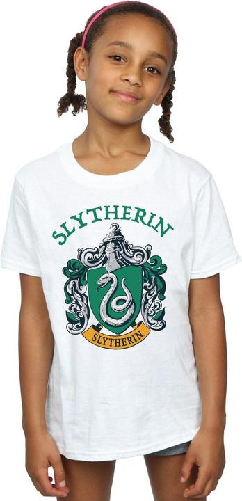 Actual product image Girls Slytherin Crest Cotton T-Shirt (152, 158)