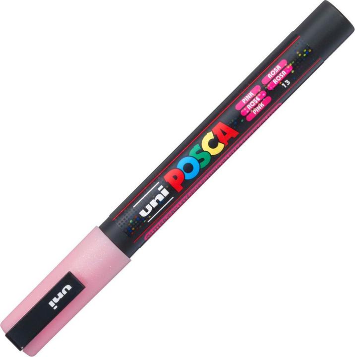 Actual product image Posca Marker PC-3M round tip (Glitter Pink, 1.30 mm, 1 x)