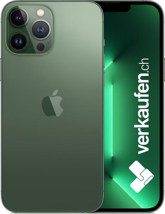 Produktbild verkaufen.ch iPhone 13 Pro Max (128 GB, Alpine Green, 6.70", 12 Mpx, SIM + eSIM, A / Wie neu)