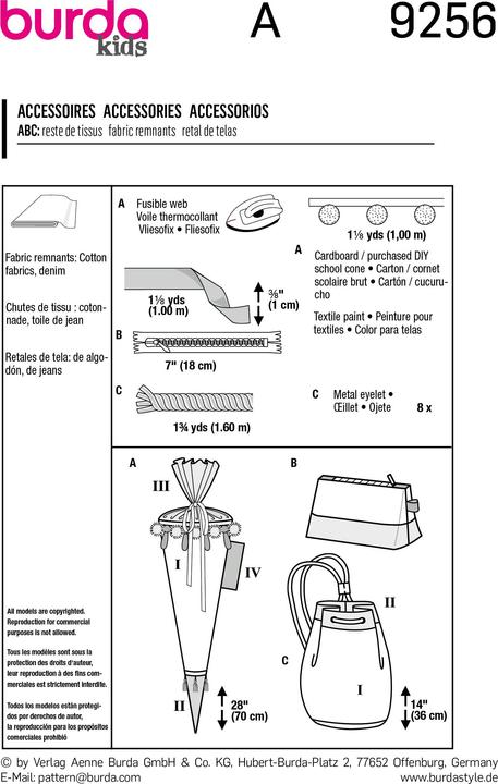 Actual product image Pattern school bag, pencil case & gym bag (1 x)