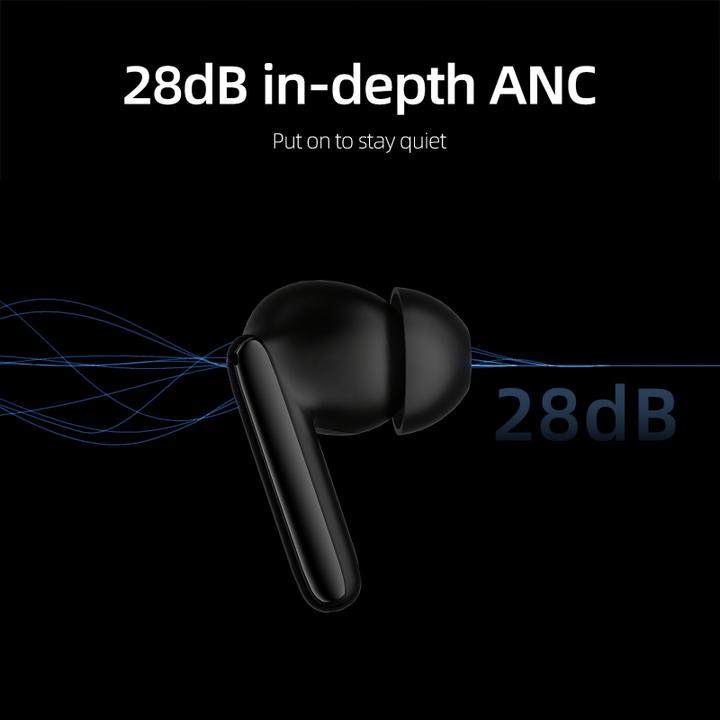 Actual product image QCY T13 ANC 2 TWS in-ear wireless headphones - black (ANC, 7 h, Wireless)