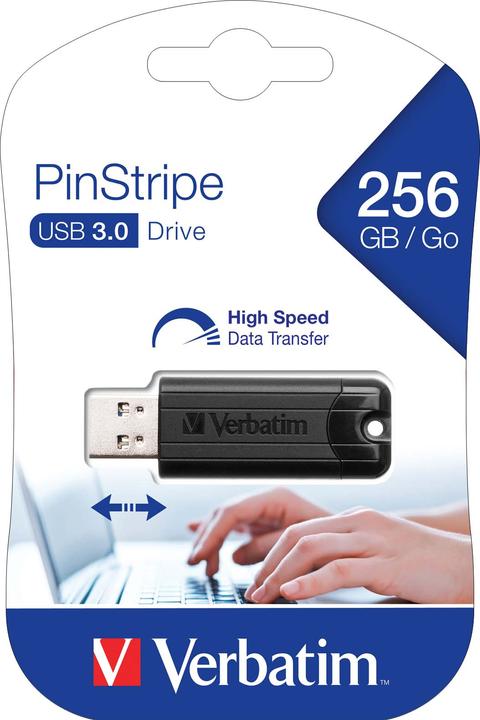 Produktbild Verbatim PinStripe (256 GB, USB-A, USB 3.0)