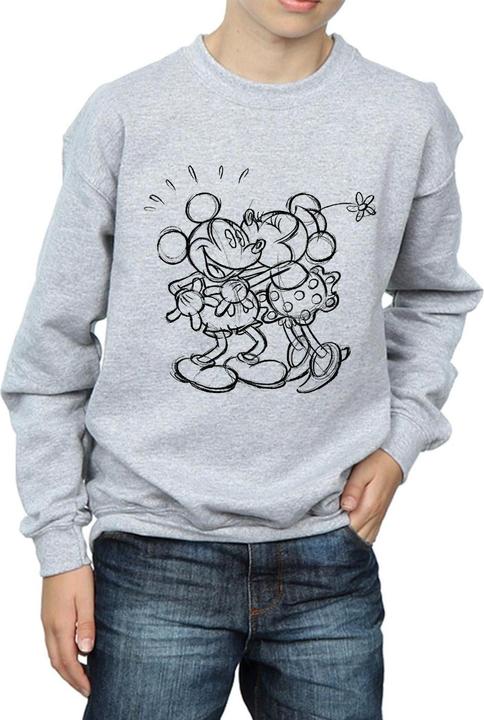Immagine prodotto Disney Mickey And Minnie Mouse Kiss Sketch Felpa Ragazzi (140, 146)