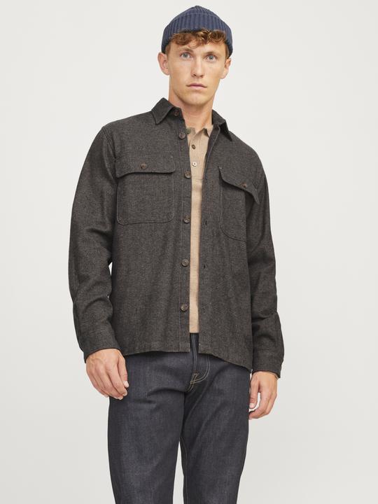 Actual product image Jack & Jones Jprraymond Melange Solid Ls Overshirt Sn (XS)