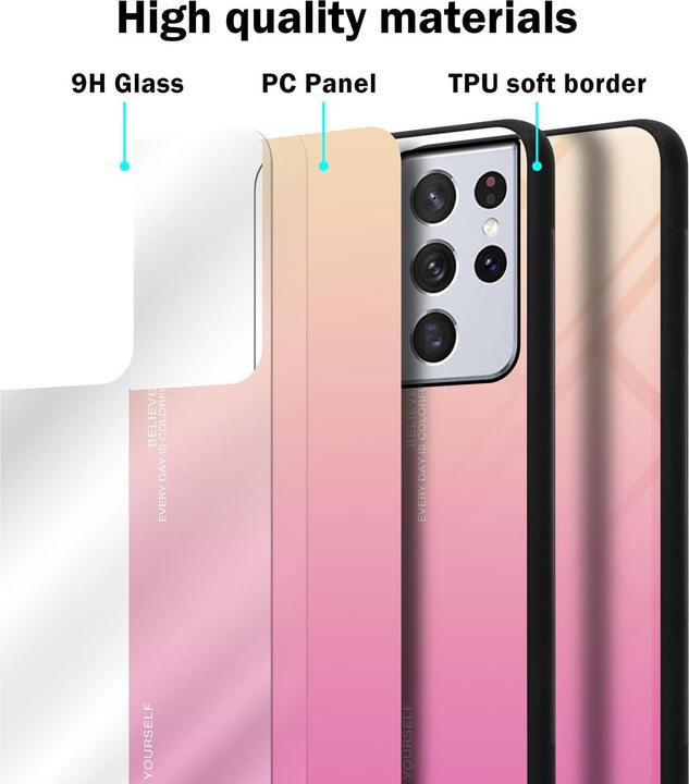 Actual product image Cadorabo TPU 2 colors glass cover (Samsung Galaxy S21 Ultra)