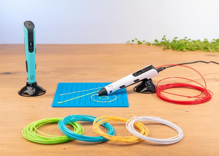 Produktbild Monox 3D Stift Big Pack, Starterset inkl. Filamente, Silikonmatte, Vorlagenheft - blau