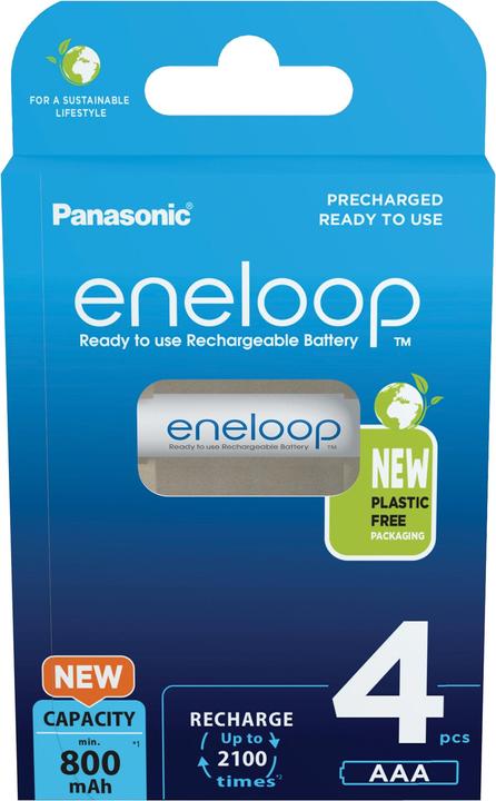 Panasonic Batterie ricaricabili ENELOOP BK-4MCDE (4 pz., AAA, 800 mAh)