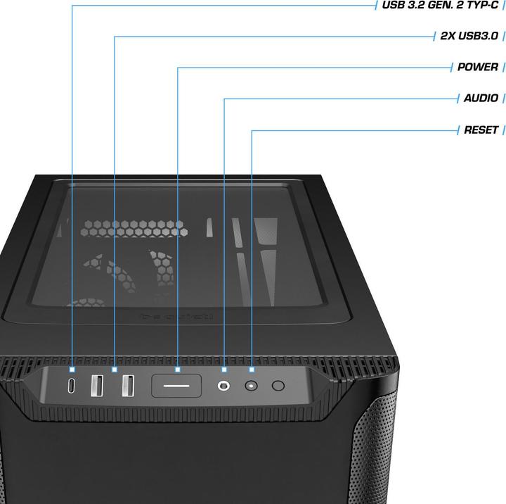 Produktbild Kiebel Gaming PC Silent Nighthunter AMD Ryzen 5 5500, 16GB DDR4, NVIDIA RTX 3060 12 GB, 1TB SSD, Windows 11 (ATX)