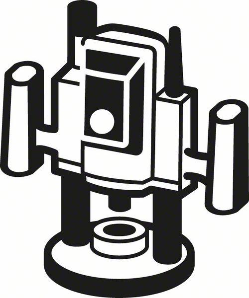 Immagine prodotto Bosch Professional Zubehör Fresa per scanalature, 1/4 di pollice, D1 6,35 mm, L 15,7 mm, G 48 mm. Per frese manuali