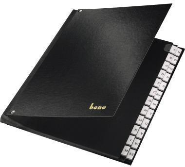 Bene Classeur à levier A-Z Polyproylène noir 24 compartiments (1 x)