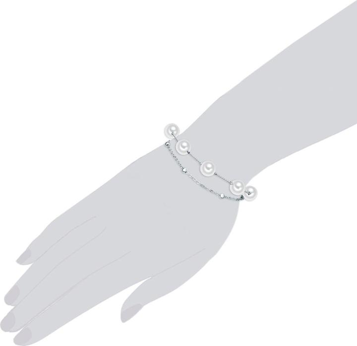 Produktbild Lulu & Jane Damen Messing Muschelkernperle silber - 29705 (18 cm, Messing)