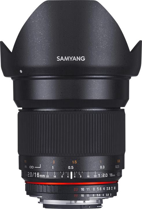 Immagine prodotto Samyang 16mm F2.0 Pentax (Pentax K, APS-C / DX)