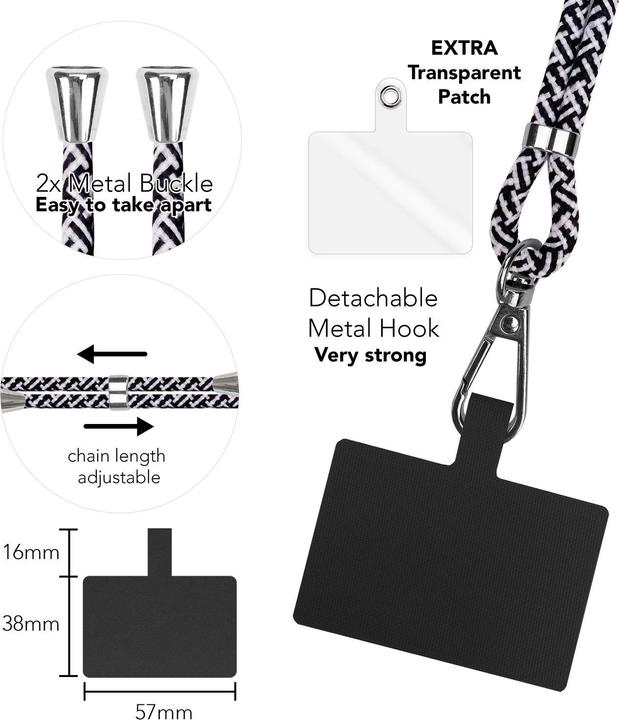 Produktbild Nalia Universal Handykette zum Umhängen mit Pad