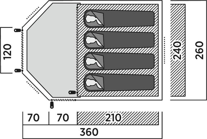 Produktbild Easy Camp Tent Blazar 400 (Kuppelzelt, 6.40 kg, 4 Personen)