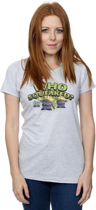 Actual product image Disney Womens/Ladies Toy Story Who Squeaked? Cotton T-Shirt (S)