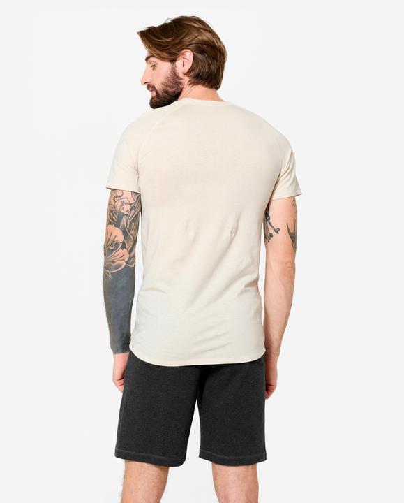 Produktbild Kimjaly Yoga T-Shirt Herren weich - leinenbeige (S)