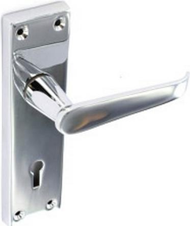 Immagine prodotto Securit Maniglia della porta con serratura cromata piatta (Maniglia della porta)