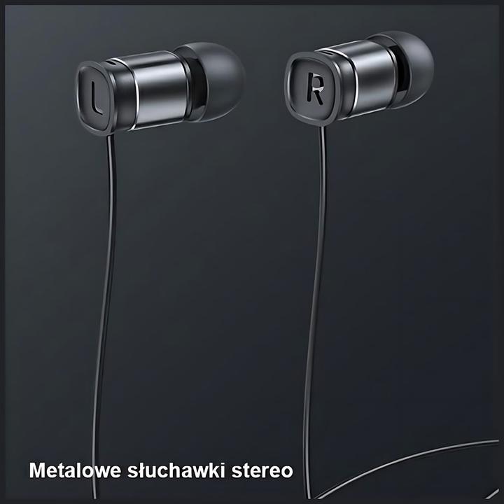 Produktbild Usams Kopfhörer AUX-Anschluss 3.5mm 1.2m - Schwarz (keine Geräuschunterdrückung, Kabelgebunden)