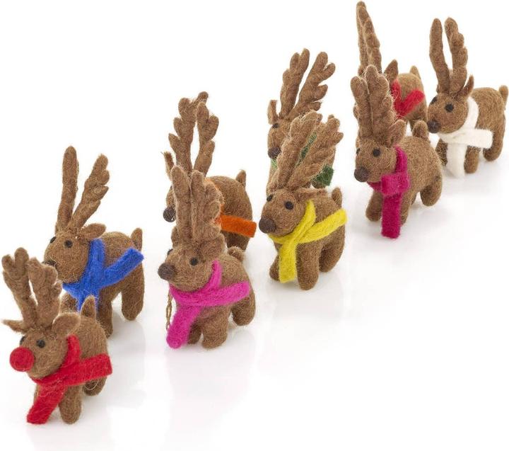 Immagine prodotto Felt so good Decorazioni natalizie in feltro - set di 9 renne con Rudolph
