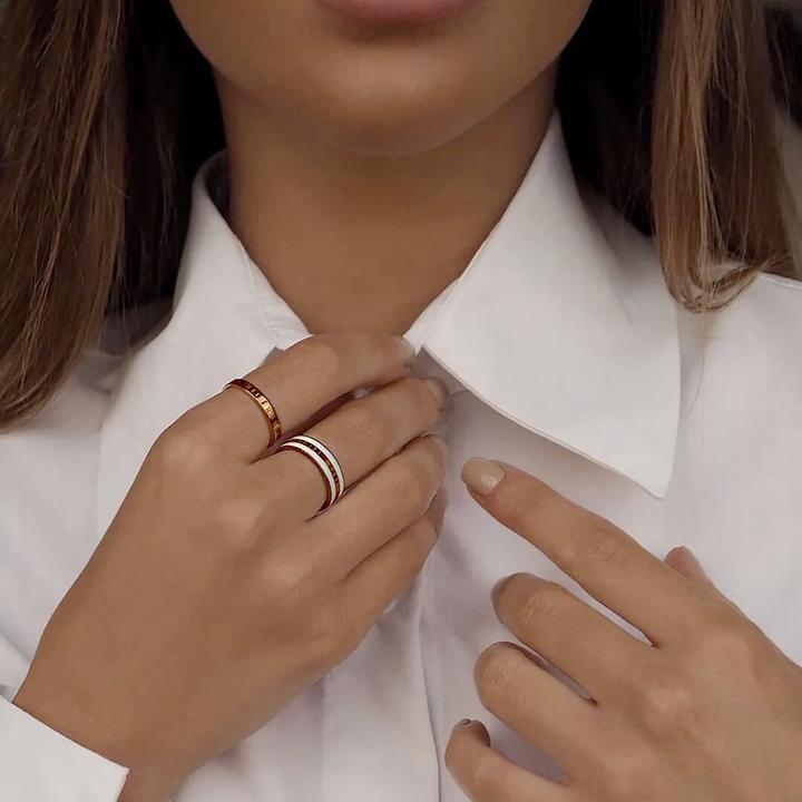 Image du produit Daniel Wellington Classic Ring Satin White Rose Gold 48 (48)