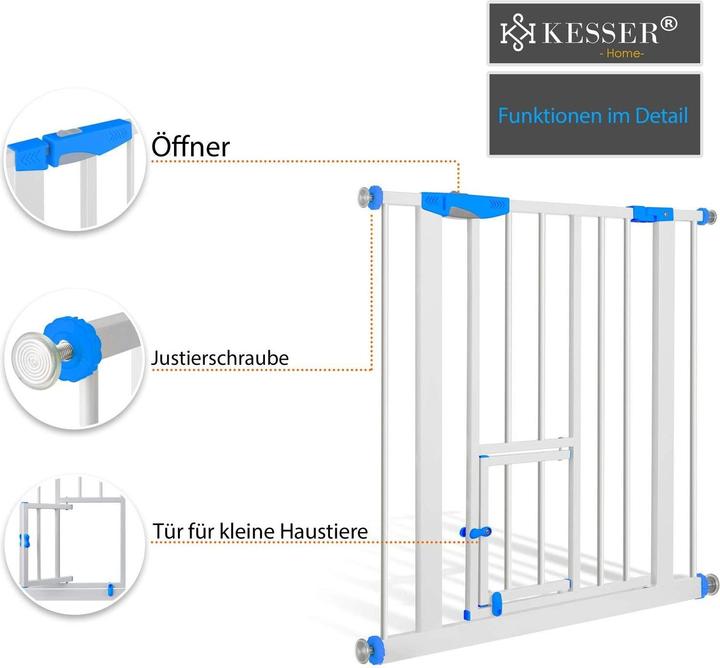 Image du produit Kesser Barrière de sécurité bleue 74-87cm