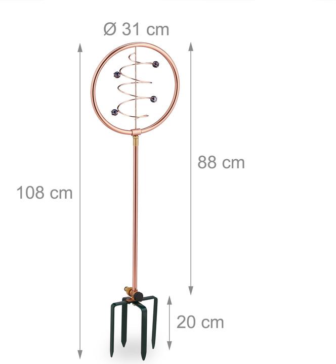 Image du produit Relaxdays Jeu d’eau de jardin, cuivré-vert (Arroseur circulaire)