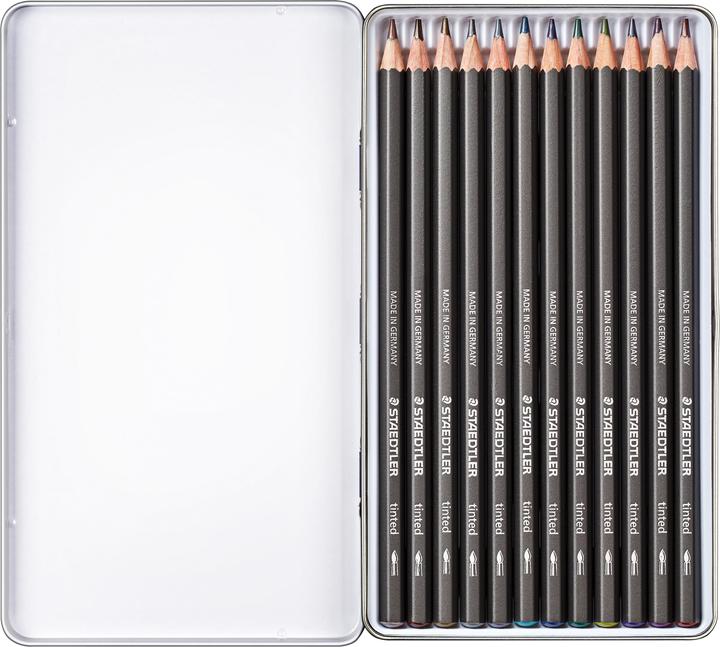 Produktbild Staedtler tinted 146 10T Abgetönter wasservermalbarer Farbstift, Kartonetui, 12 Stück, sortiert (12 Farben, 12 x)