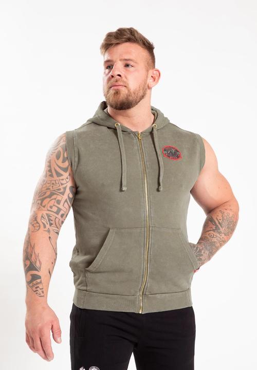 Immagine prodotto Gorilla Wear Silverdale Ärmelloser Kapuzenpullover - Armeegrün (XXL)