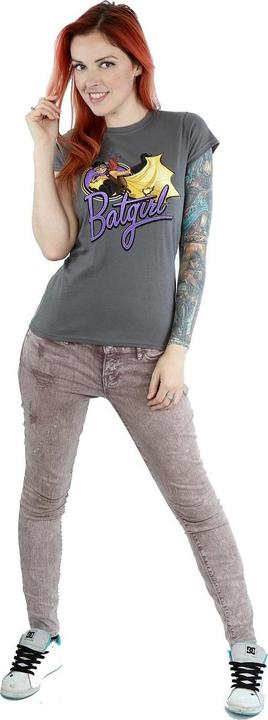 Actual product image Universal Textiles Womens/Ladies Batgirl Badge Heather T-Shirt (XS)