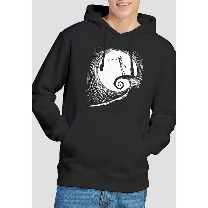 Actual product image The Nightmare Before Christmas Mens Jack Moon Silhouette Hoodie (L)