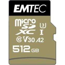 Actual product image Emtec mSD 512GB UHS-I U3 V30 A2 SpeedIN (512 GB, microSDXC, U3, UHS-I)