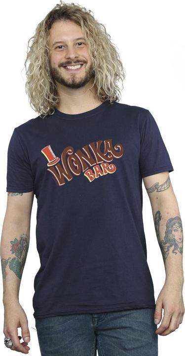 Actual product image Willy Wonka & the Chocolate Factory Mens Bar Logo T-Shirt (M)