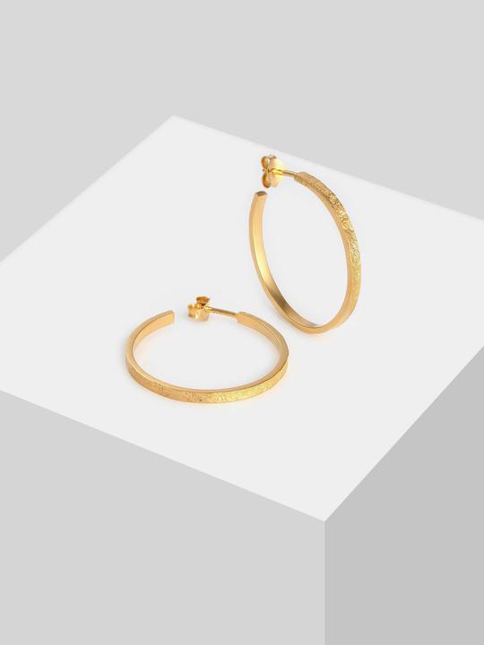 Actual product image Elli Creolen mit Stecker Basic Hammerschlag (Sterling Silver)