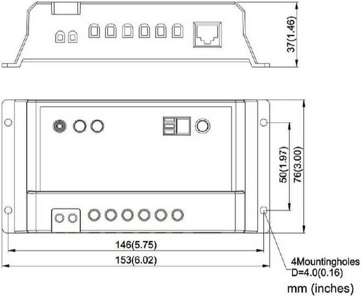 Image du produit Autosolar Régulateur de charge double PWM 20A pour 2 batteries
