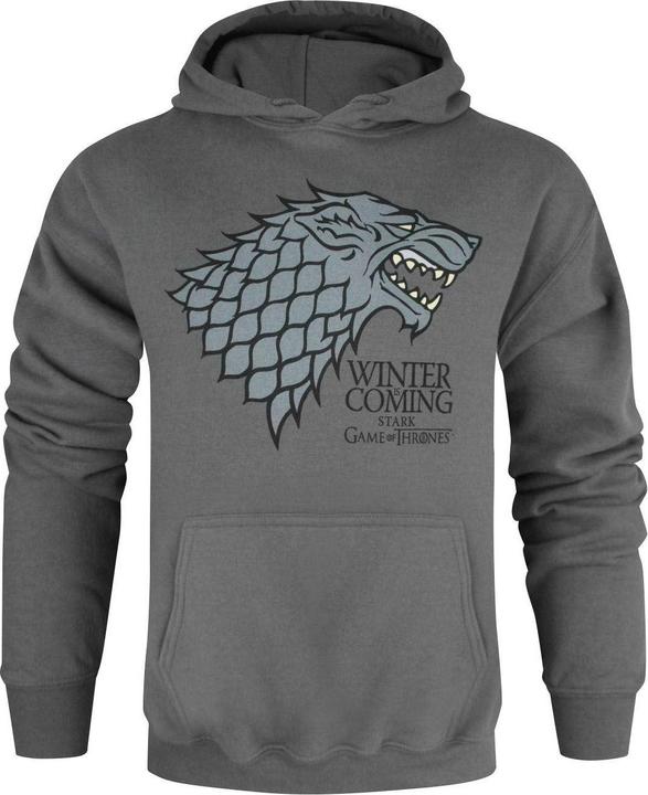 Game of Thrones Sweat à capuche unisexe officiel pour adultes Stark Winter Is Coming (S)
