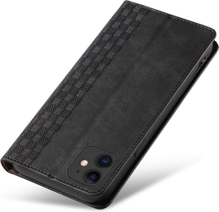 Image du produit Hurtel Étui Strap magnétique pour iPhone 13 Portefeuille + Mini Lanyard Pendentif Noir (Apple iPhone 13)