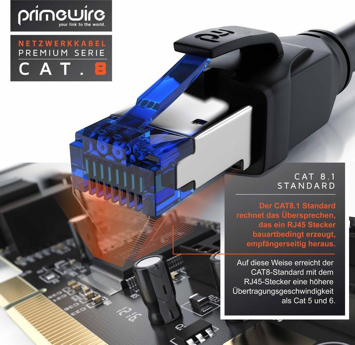 Produktbild Primewire Netzwerkkabel (S/FTP, CAT8.1, 3 m)