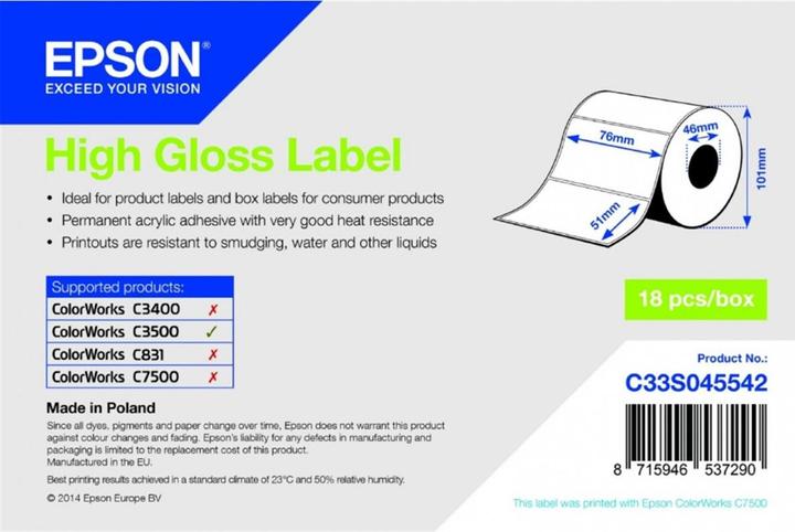 Image du produit Epson Étiquette